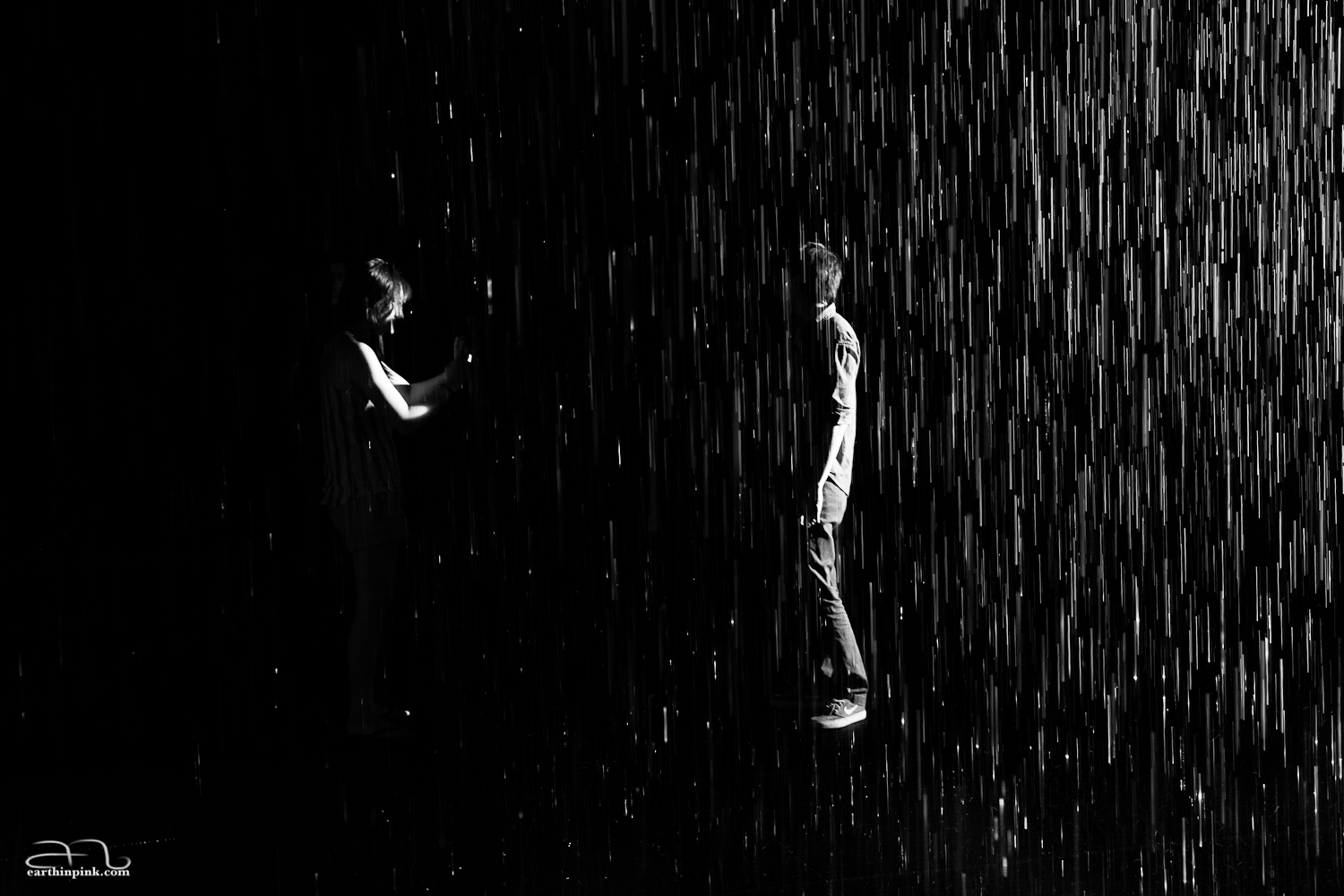 The RainRoom temporary exhibition at the Museum of Modern Art in New York