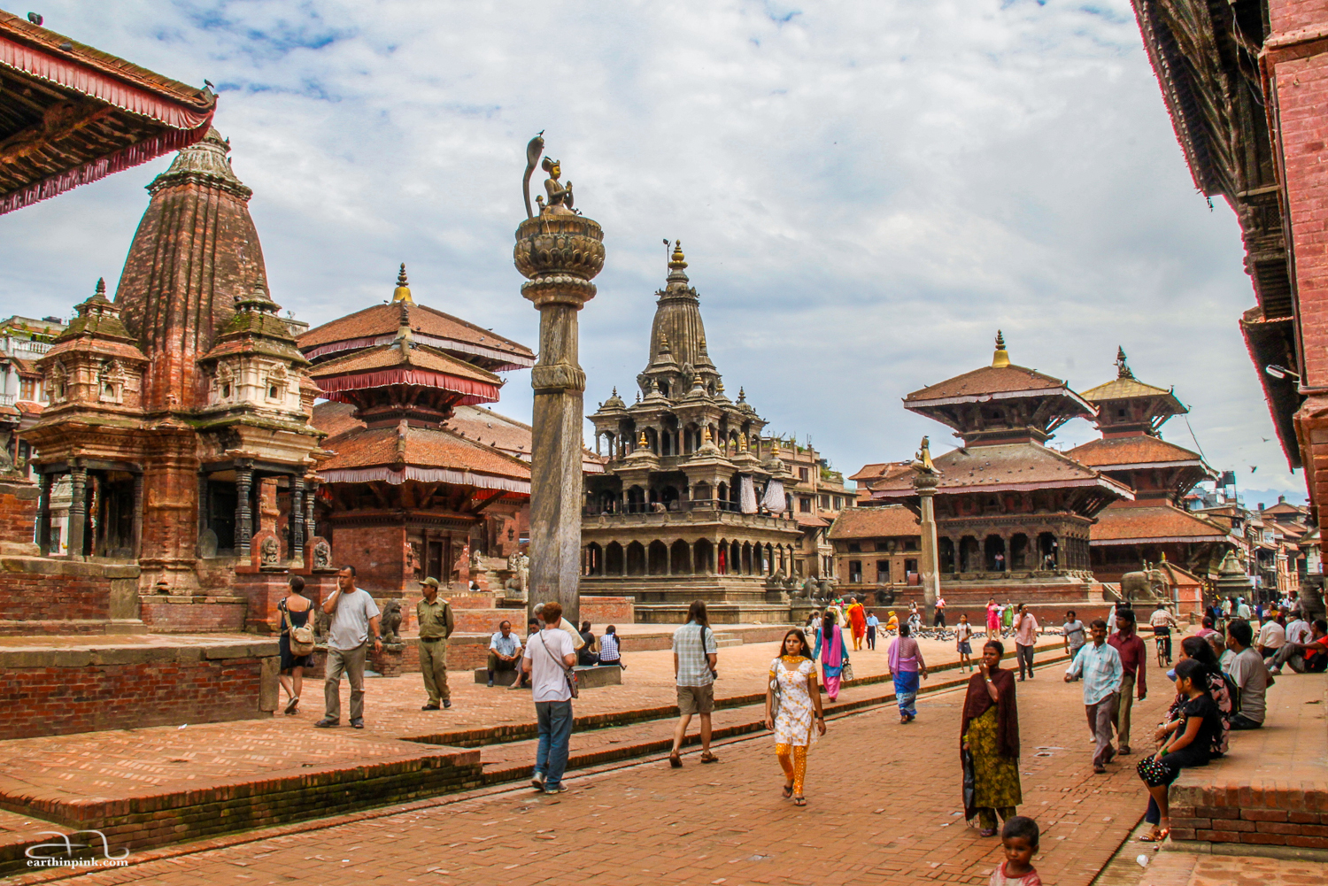An incredible concentration of Hindu and Buddhist temples in the Durbar Square of Patan, Nepal.