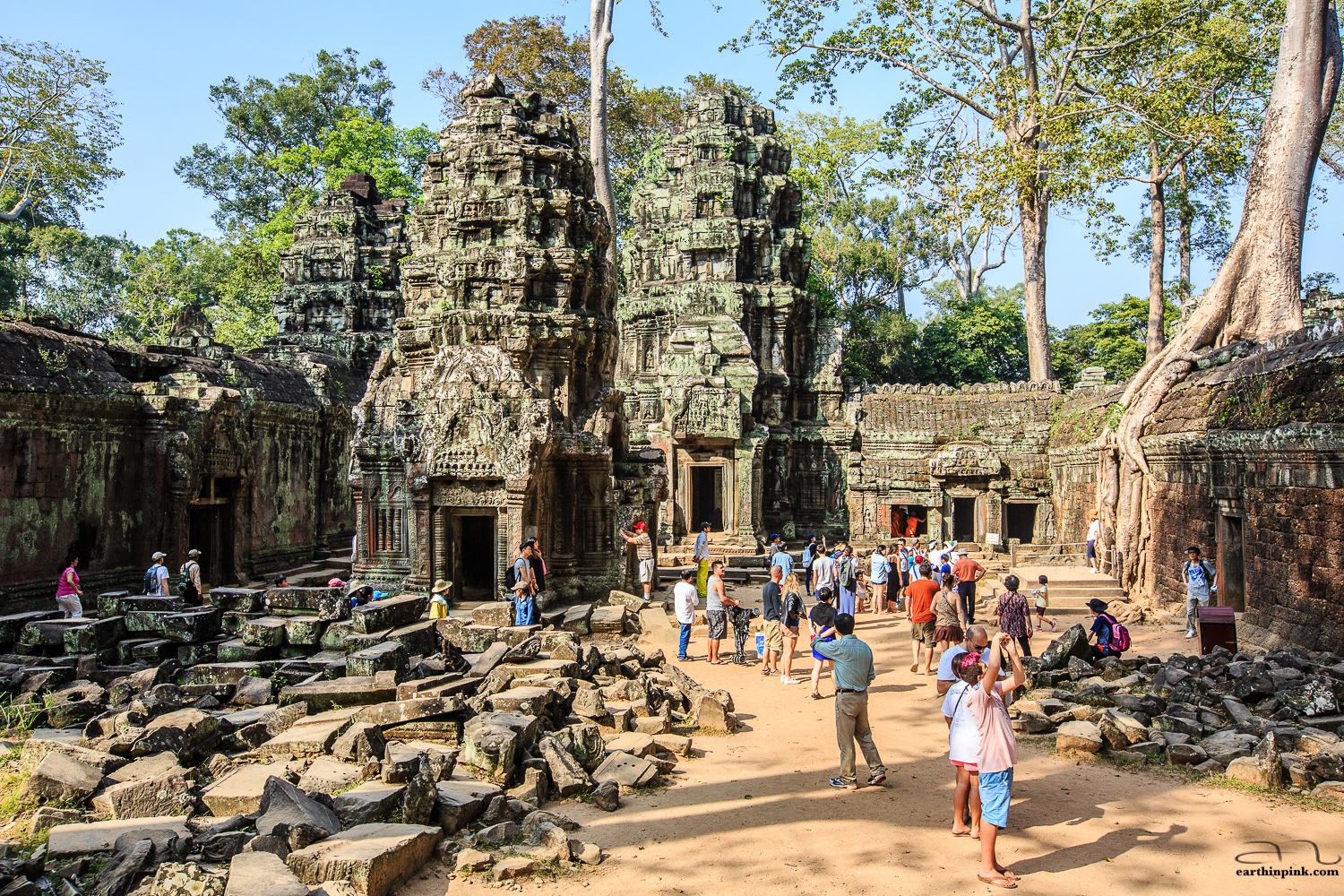 The Ta Prohm temple - famous for being featured in the movie Tomb Raider, and quite a sight even regardless of its Hollywood fame.