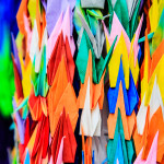 Millions of paper cranes are offered each year to the Hiroshima Peace Memorial Park, as prayers for peace and the end of all the world's conflicts.