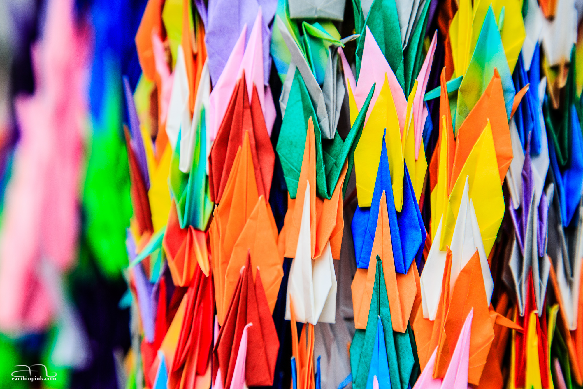 Millions of paper cranes are offered each year to the Hiroshima Peace Memorial Park, as prayers for peace and the end of all the world's conflicts.