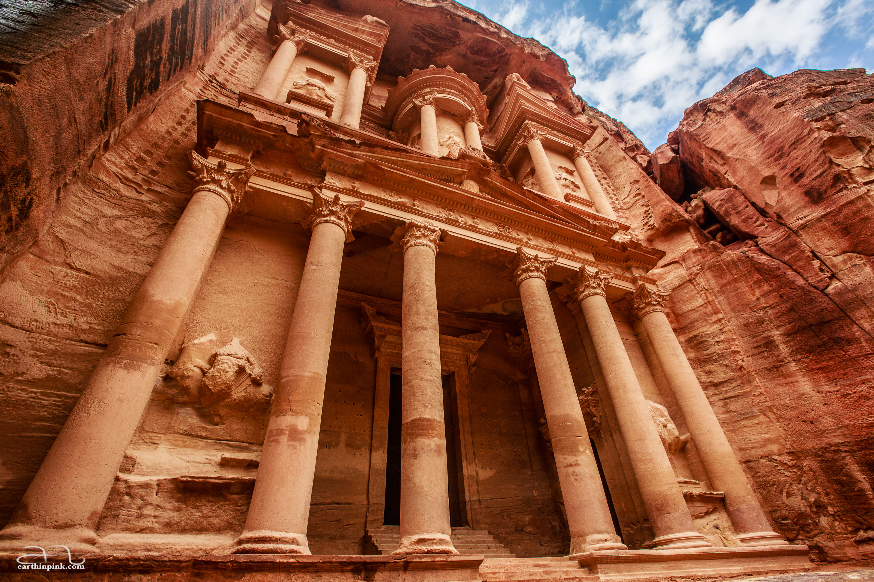 The  facade of the Treasury in Petra