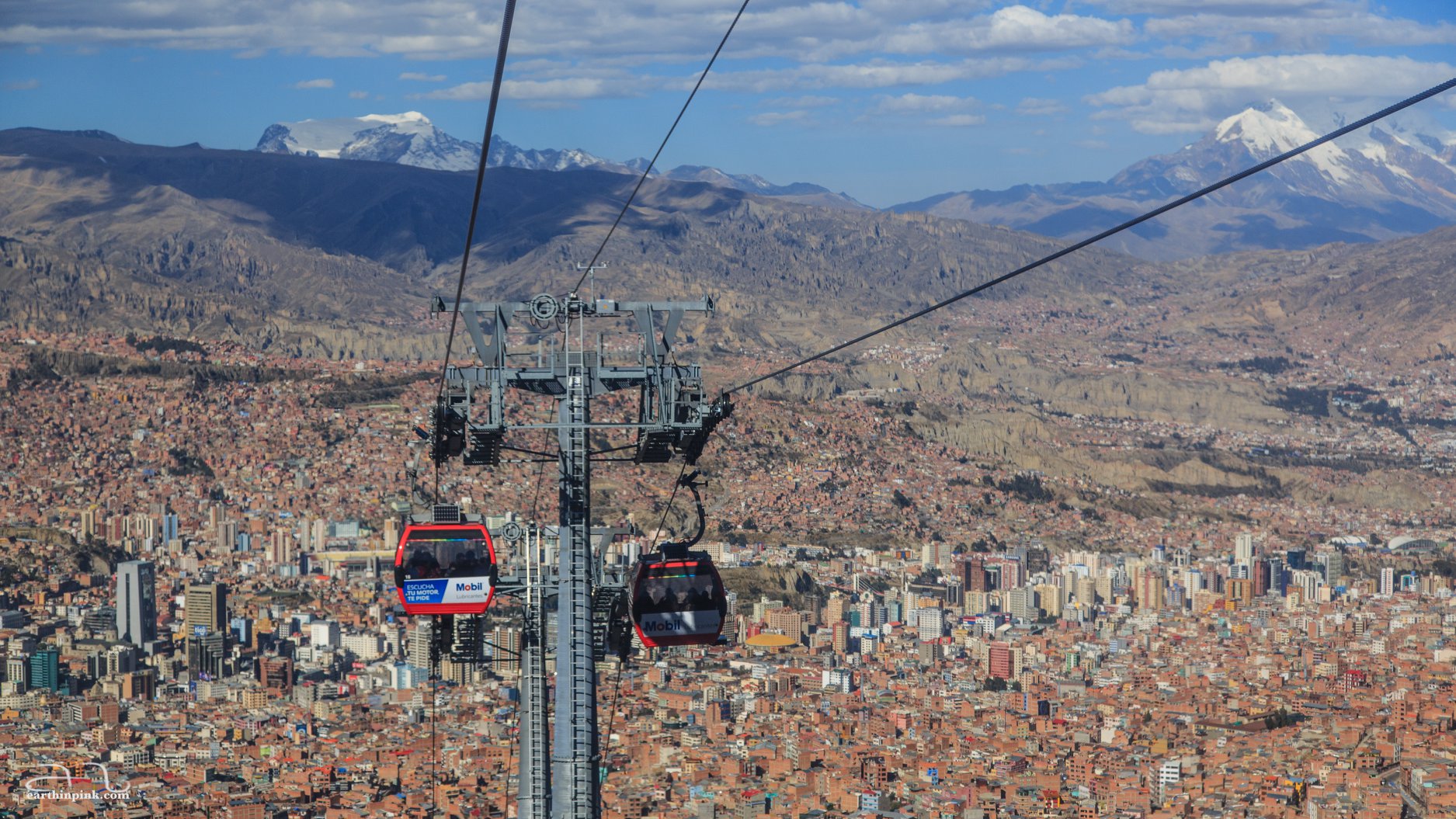 The incredible setting of La Paz, Bolivia, the highest capital in the world.