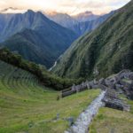 The Urubamba river and terraces of Winay Wayna (also known as the "Little Machu Picchu") along the Inca Trail